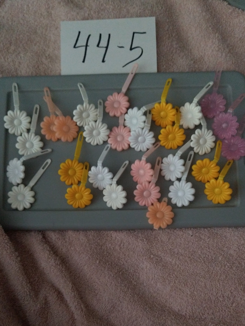 Daisy Flower Hair Clips - Mixed Pastel & Yellow